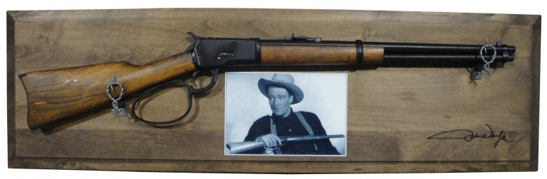 1892 John Wayne carbine in framed set