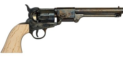 Griswold & Gunnison Confederate Revolver, blued with ivory grips.