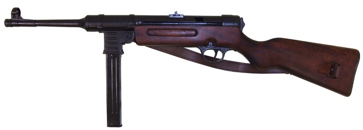 German MP41 submachine gun replica, wood stock