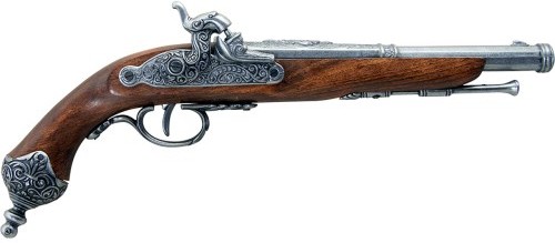 1825 Italian cap-fire dueling pistol,grey finish.