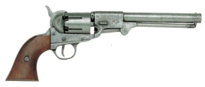 Griswold and Gunnison Confederate Revolver, Pewter finish, wood grips.