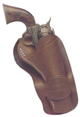John Wayne Single-loop Mesican-style leather holster.