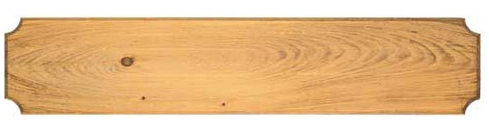 Hand-stained pine plaque with routed edges for rifle or sword wall display, 45 inches long, 9 inches deep
